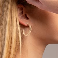 Orecchini Desmos Donna in Argento CRYSTAL HOOP 2F GIALLO - CRYSTAL HOOP 2F GIALLO